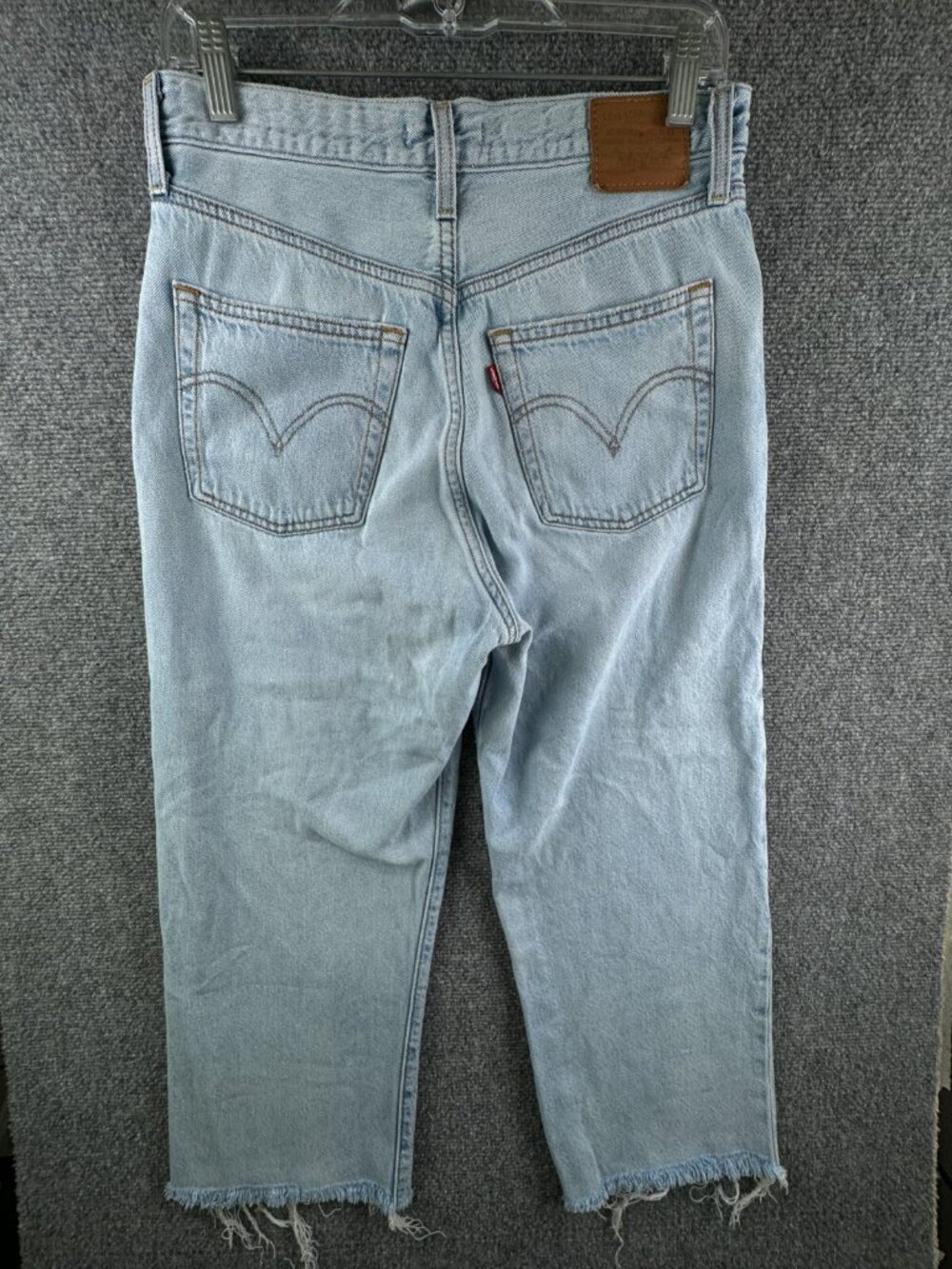 Levi’s Premium Ribcage Straight Light Wash Denim Jean Big E Cotton Lyocell 30x22 - Picture 10 of 15